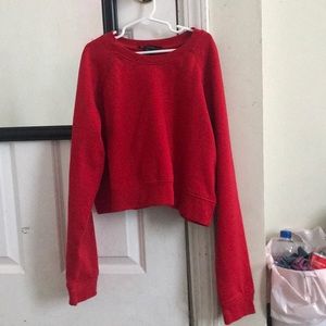 Forever 21 cropped red sweatshirt